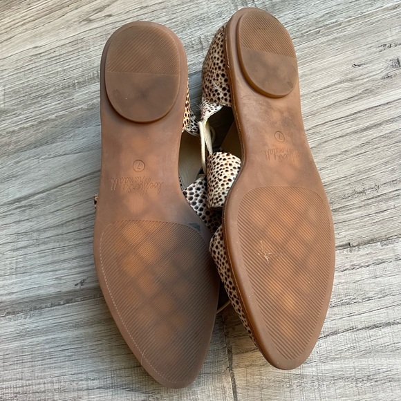 Loeffler Randall Willa Pony Hair Lace Up Oxford Flat Cut Out Brown/Cream SZ 7 - Picture 12 of 14